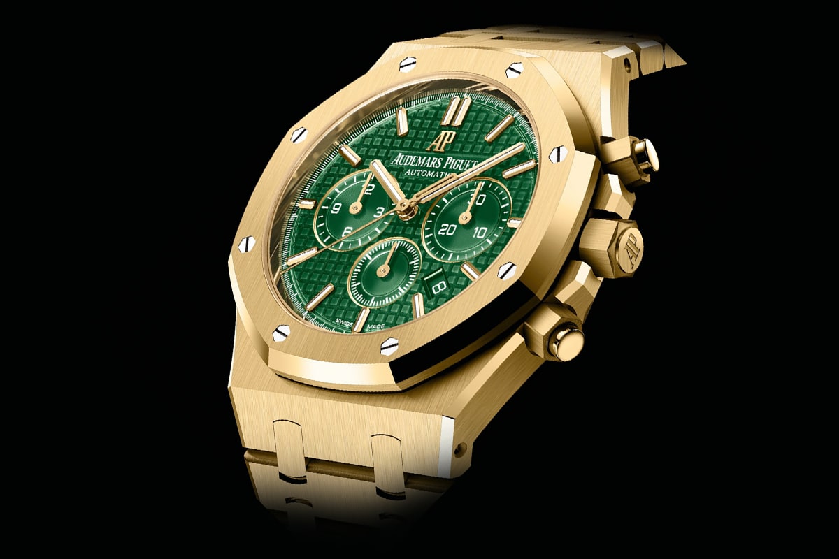 <b>爱彼Royal Oak手表：一款精简的绿色全铂金机器</b>